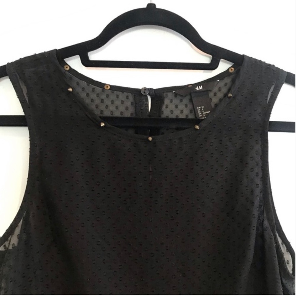 H&M Black Peplum Blouse